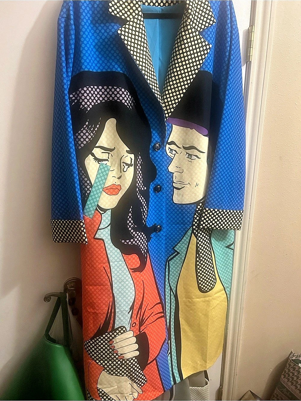 Akira art deco Graphic trench coat size L NWT